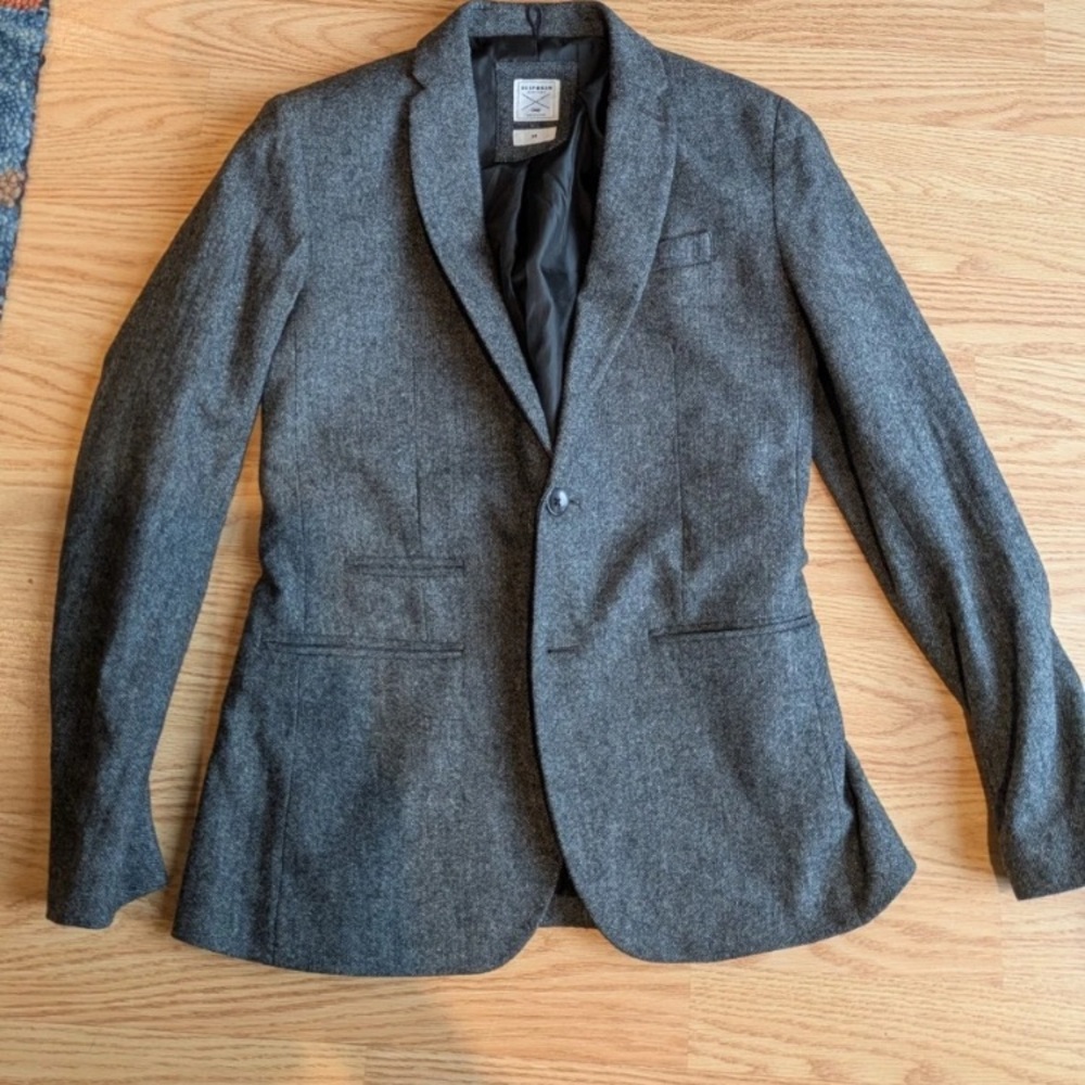 GAP X GQ  Tweed Wool Blend Blazer Sport Coat Mens XS Academia Bespoken NY